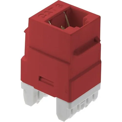 On-Q WP3460RE CAT6 RJ45 Keystone Connector, Red