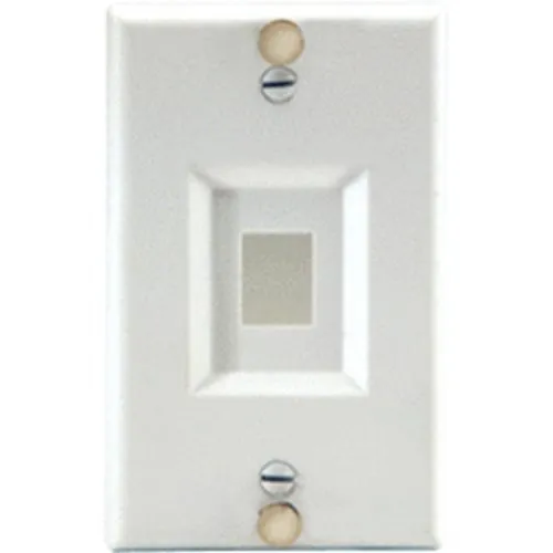 On-Q WP3467WH Keystone Wall Phone Plate, White