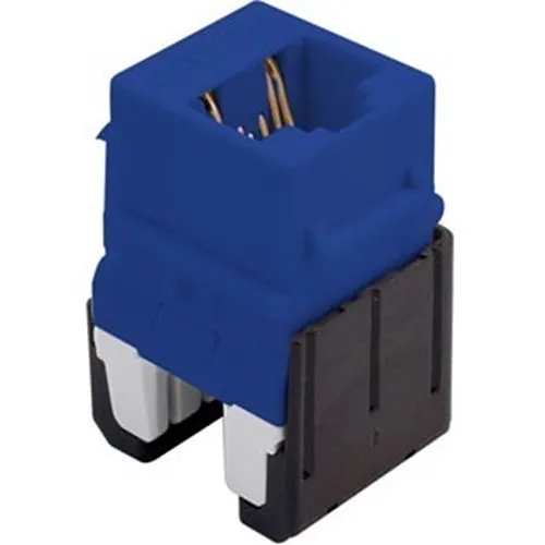 On-Q WP346A-BE Quick Connect CAT6A RJ45 Keystone Insert, Blue
