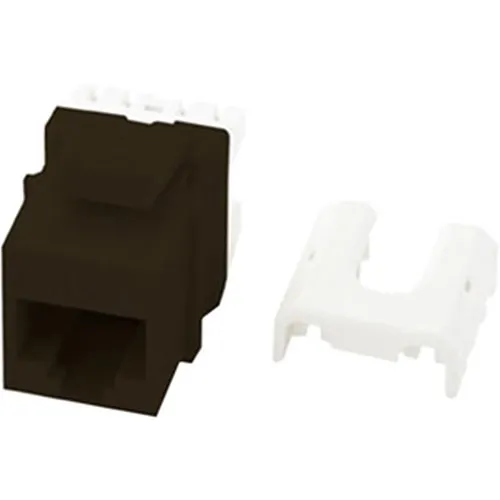 On-Q WP3475BR Quick Connect CAT5e RJ45 T568-A/B Keystone Insert, Brown