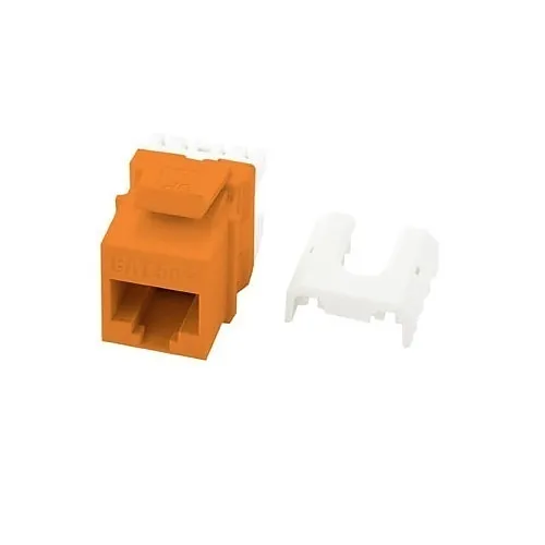 On-Q WP3475OR Quick Connect CAT5e RJ45 Keystone Insert, 10m, Orange
