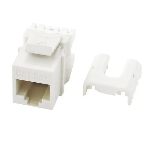 On-Q WP3475WH50 Quick Connect RJ45 CAT5e A/B Keystone Insert, White, 50-Pack