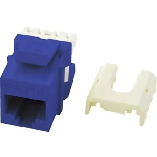 On-Q WP3476-BE-50 CAT6 Quick Connect RJ45 Keystone Insert, Blue