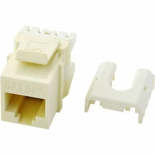 Pass & Seymour WP3476-LA-10 Keystone Insert, Quick-Connect, CAT6 RJ-45 6-Position 6-Conduit Telephone Insert, Bulk 10-Pack, Light Almond