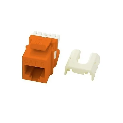 On-Q WP3476OR CAT6 Quick Connect RJ45 Keystone Insert, Orange