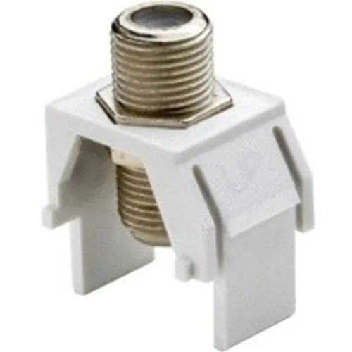 On-Q WP3479-WH-10 On-Q WP3479WH10 Non Recessed Nickel F-Connector, 10-Pack, White