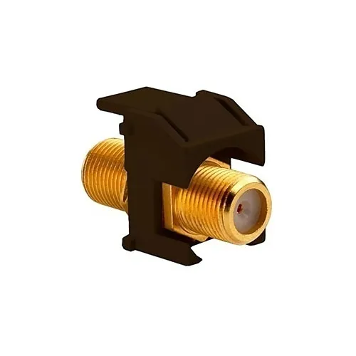 On-Q WP3480BR Recessed Gold F-Connector, 20m, Brown