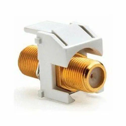 On-Q WP3480WH Recessed Gold F-Connector, White
