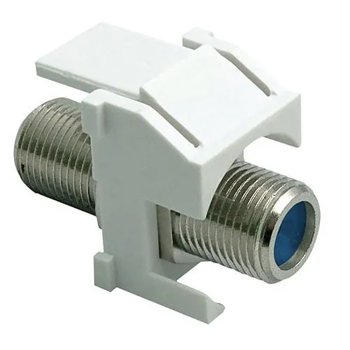 On-Q WP3481-WH-10 On-Q WP3481WH10 Recessed Nickel F-Connection Insert, Self Terminating, 10-Pack, White