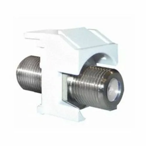 On-Q WP3481IV F-Connector Standard Keystone Insert, White