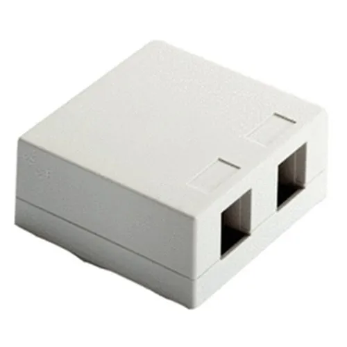 On-Q WP3502WH Surface Mount Box, 2-Port, White
