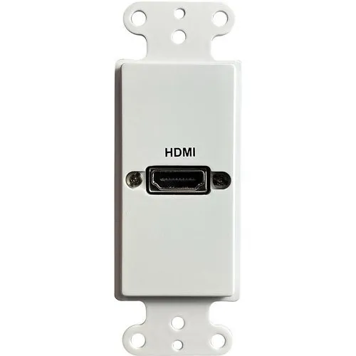 Comprehensive WPD-HD1-AW Single Gang Pass-Through Decorative Wall Plate with 4" HDMI Female Pigtail, White