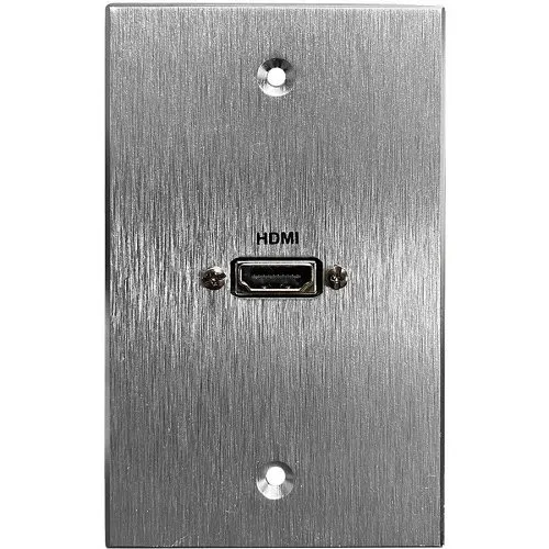 Comprehensive WPPT-HD1-AC Single Gang Pass-Through Wall Plate with 6" HDMI Female Pigtail, Aluminum Plate