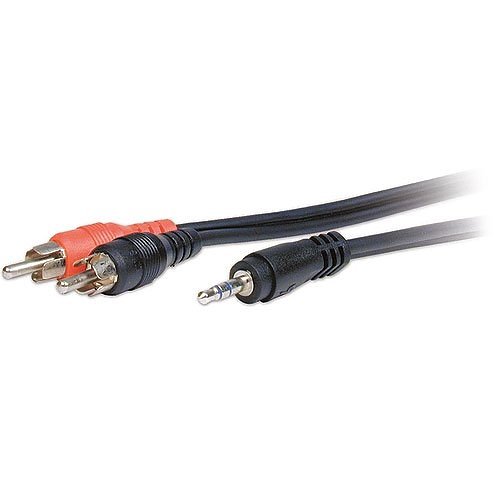 Comprehensive MPS-2PP-3ST Standard Series 3.5mm Stereo Mini Plug to RCA Plugs Audio Cable, 3'