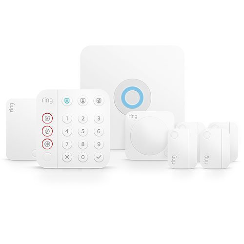 Ring Alarm Pro Security Kit with Built-In eero Wi-Fi Router, Includes Alarm Pro Base Station, Keypad, (4) Door / Window Contact Sensors, Motion Detector, Alarm Range Extender (B08HSTJPM5)