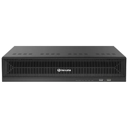 Hanwha WRN-1632S-6TB Wisenet Edge Wave NVR with USB Mouse and Rack Mount Brackets, 2U, Intel Based, 6TB, Metal, Black
