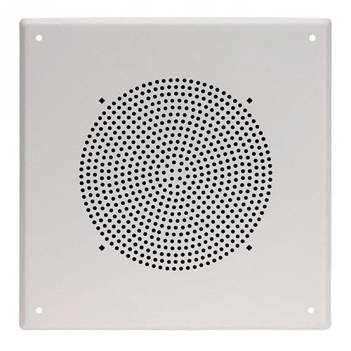 Quam BS8W 8" Square Screw-Mount Ceiling Speaker Baffle, White Powder Finish