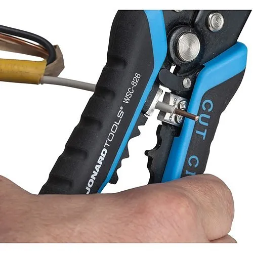 Jonard Tools WSC-826 Wire Stripper and Crimper, 8AWG-26AWG