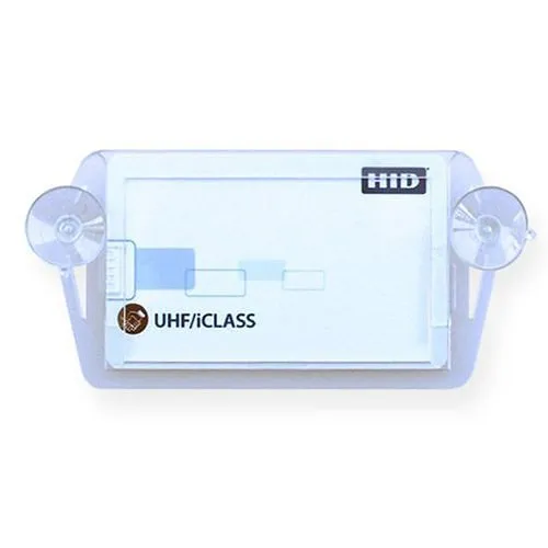 HID WSHLDMT-CLR Car Windshield Mount Tag Card Holder, 10-Pack, Clear