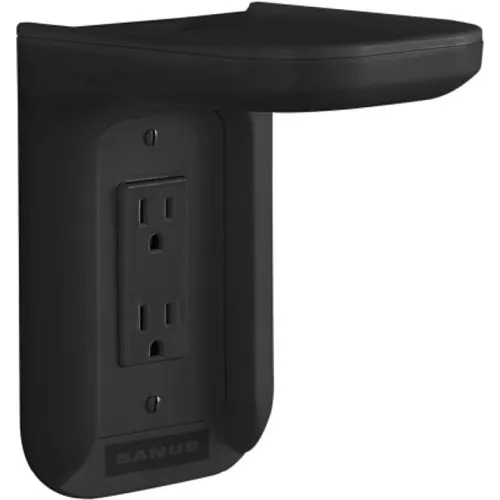 Sanus WSOS1-B1 Sanus WSOS1 Outlet Shelf for Electronics and Speakers up to 10 lb, Black