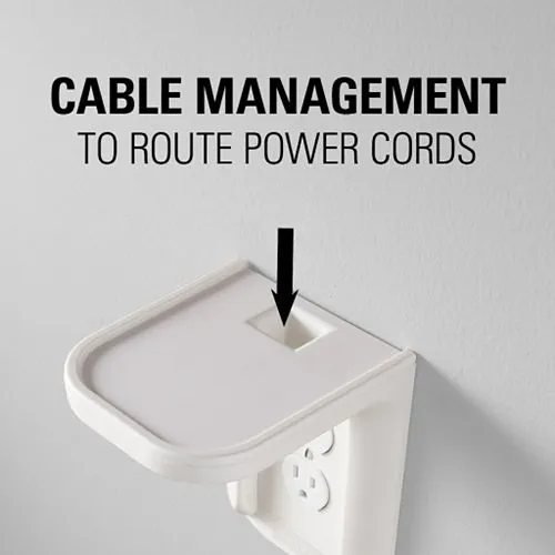 Sanus WSOS1 Outlet Shelf for Electronics and Speakers up to 10 lbs., White