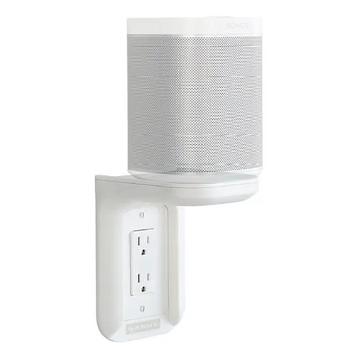 Sanus WSOS1 Outlet Shelf for Electronics and Speakers up to 10 lbs., White