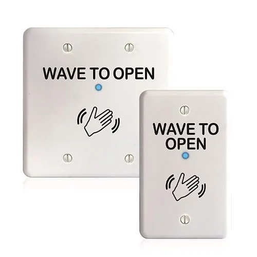 Securitron WSS-WSD Wave Sense Switch, Touchless, Single and Double Gang Faceplates, White