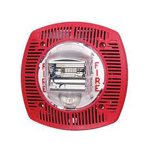 Gentex WSSPK24-15/75PWR 24VDC Outdoor Speaker/Strobe Wall-Mount, Fixed 15/75CD, No Marking, Red