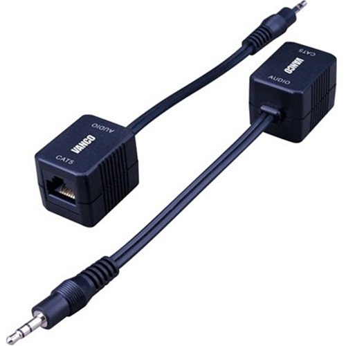 Vanco 280754 Audio Extender Over CAT5e/CAT6 Cable, 3.5mm
