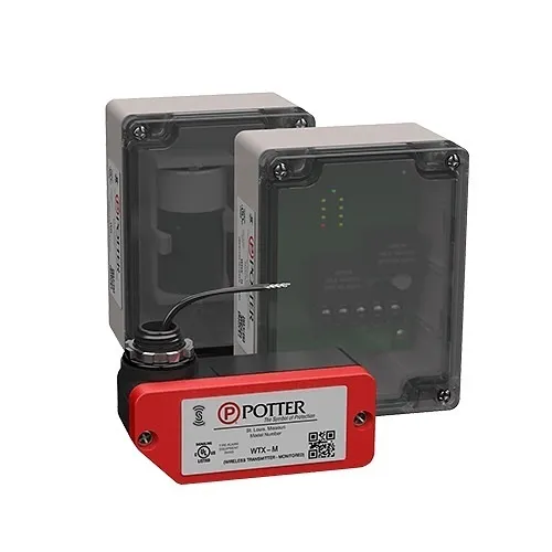 Potter WTX-M Wireless Transmitter, Monitored, Batteries Included