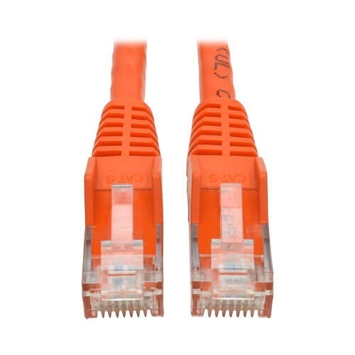 Eaton Tripp Lite N201-006-OR CAT6 Snagless Molded Gigabit Patch Cable, UPT, RJ45 M/M, 6' (1.83m), Orange