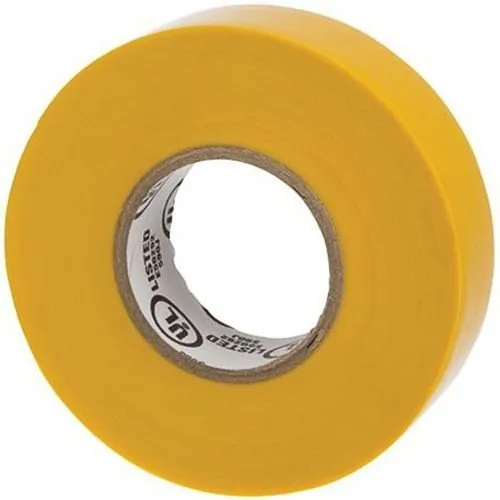 WarriorWrap WW-722-YL Electrical Tape, WarriorWrap 7Ml Select Purpose Vinyl Electape Yellow
