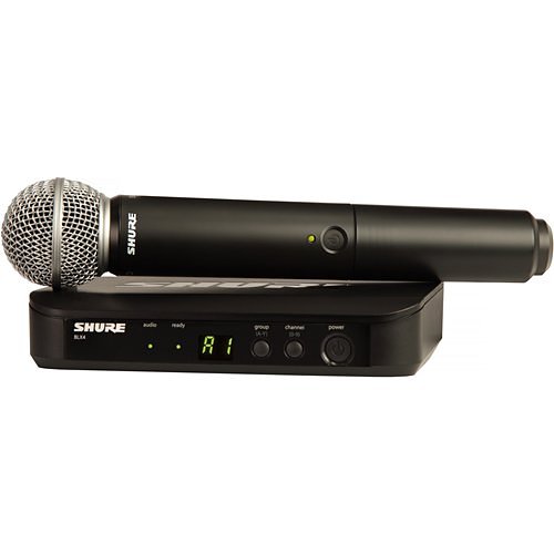 Shure BLX24/SM58-H9 Wireless Vocal System with SM58 Handheld Microphone, Frequency Band Version H9, Power Supply Included