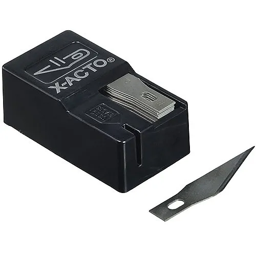 X-ACTO X411 Clasic Fine Point Blade Dispenser #11, 15-Pack, Black