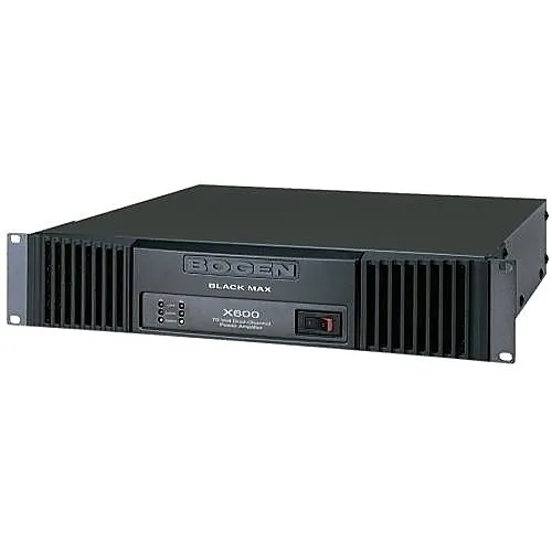 Bogen X600 Black Max Series Power Amplifier, 600W at 70V