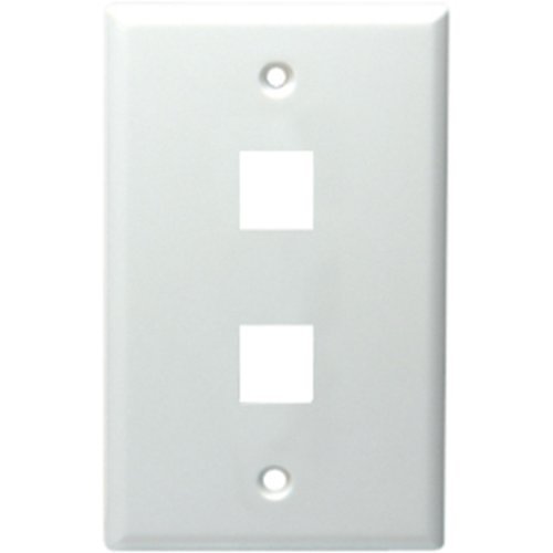 DataComm 20-3002-BR Keystone Plate, 2-Port Standard Size, Brown