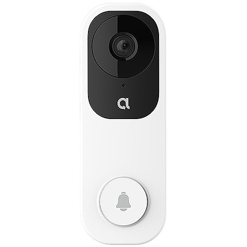 alula CAM-DB-HS2-AI 2MP Video Doorbell Camera, 2K HD Video, 16' of Night Vision, IP65, White