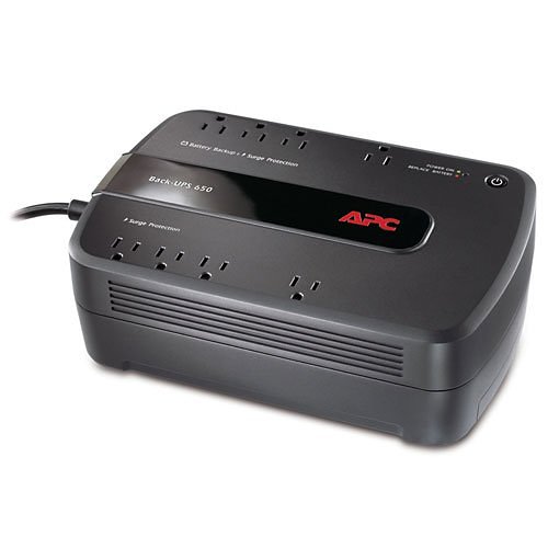 APC BE650G1 Back-UPS, 650VA, 120/120V, NEMA 5-15R and NEMA 5-15R Surge Outlets