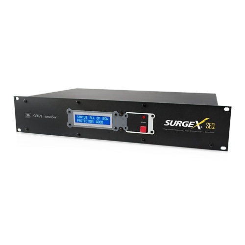 SurgeX SEQ Sequencing Surge Eliminator and Power Conditioner with Remote, 2RU