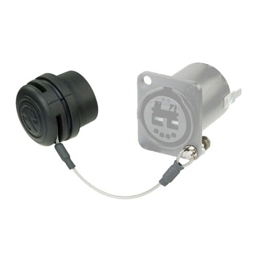 Neutrik SCD-NC Sealing Cover for OpticalCON Chassis Connectors, Rugged Rubber, Black