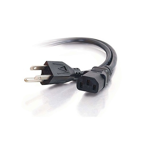 C2G 9482 18 AWG Universal Power Cord, NEMA 5-15P to IEC320C13, TAA Compliant, 15' (4.6m)
