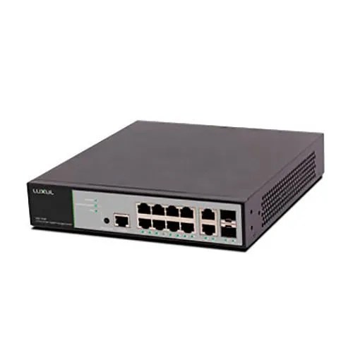 Luxul XMS-1208P 12-Port/8 PoE Front-Facing Rackmount Switch (Replaces XMS-1010P)
