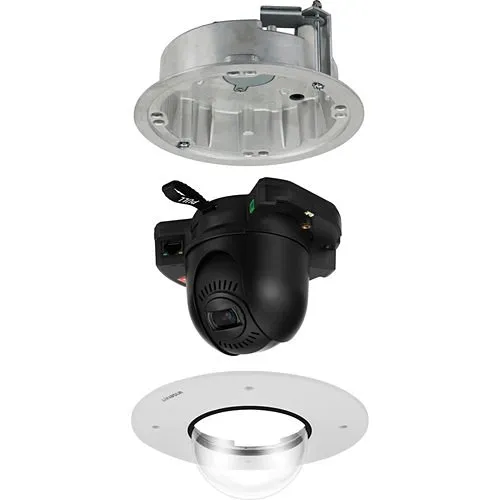 Hanwha XND-6081FZ Wisenet X-Plus 2MP Flush-Mount Indoor Dome Camera, 2.8-12mm Varifocal Lens