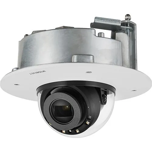Hanwha XND-6081RF X-Series 2MP IR Flush-Mount Indoor Dome Camera, 2.8-12mm Varifocal Lens, White