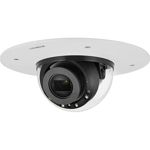 Hanwha XND-6081RF Wisenet X-Series 2MP IR Flush-Mount Indoor Dome Camera, 2.8-12mm Varifocal Lens