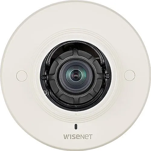 Hanwha XND-8020F Wisenet X-Series 5MP Flush-Mount Indoor Dome Camera, 3.7mm Fixed Lens