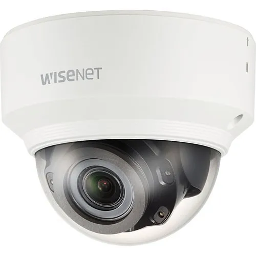 Hanwha XND-8080RV X-Series 5MP IR Indoor Vandal Dome Camera, 3.9-9.4mm Varifocal Lens, Ivory