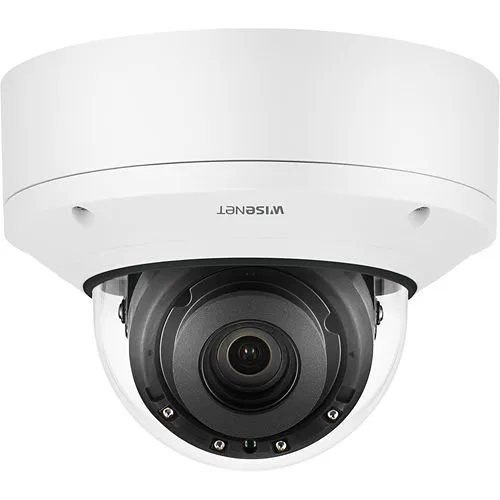 Hanwha XND-8081RV X-Series 5MP IR Indoor Vandal Dome Camera, 3.6-9.4mm Varifocal Lens, White