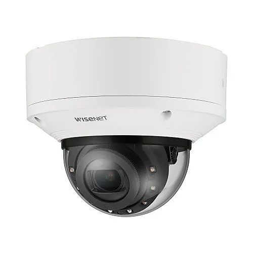 Hanwha XND-8083RV X-Series 6MP Vandal IR IP Dome Camera, 4.4-9.3mm Varifocal Lens, White