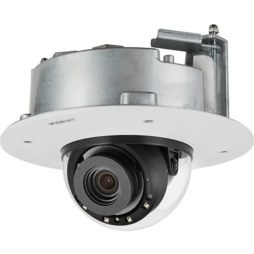 Hanwha XND-9082RF X-Series 4K Flush Mount IR IP Dome Camera, 2.8-8.4 Motorized Varifocal Lens, Signal White